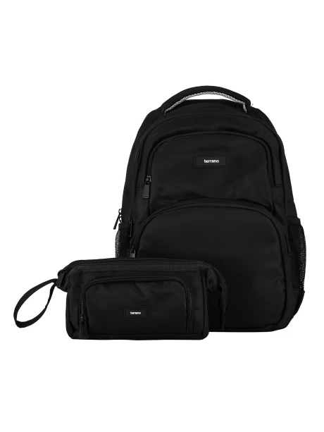 Kit Mochila y Cartuchera Quid AirFlow Negro