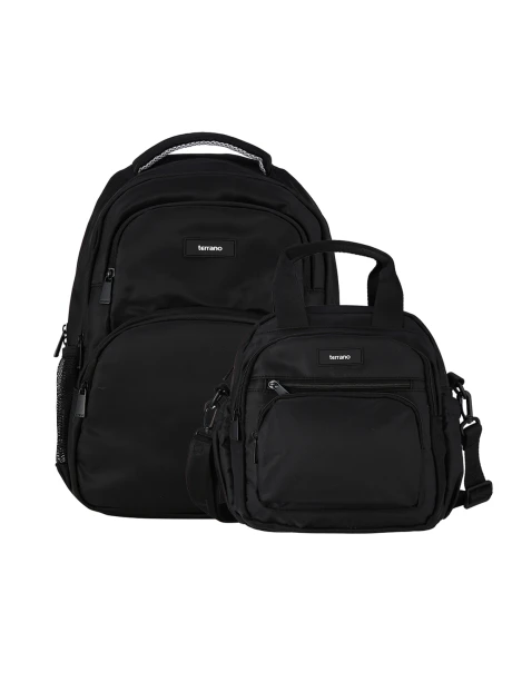 Kit Mochila y Lunchera Quid AirFlow Negro