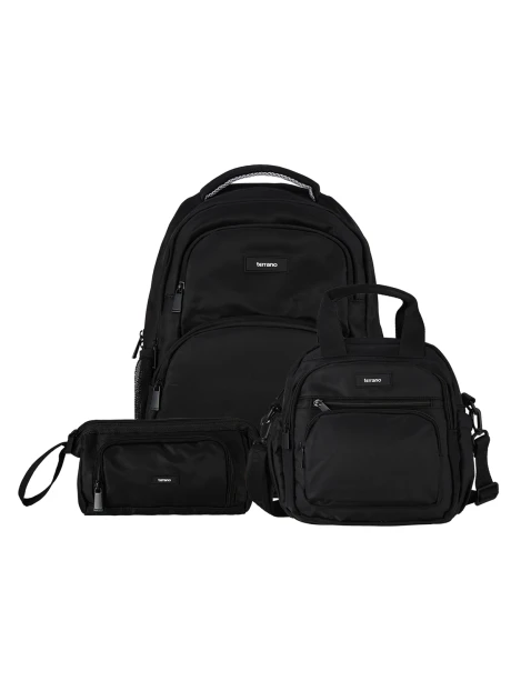 Mochila, Lunchera y Cartuchera Quid AirFlow Negro